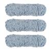 3 Skeins Chenille Yarn Soft Blanket Yarn Polyester Velvet Fancy Fluffy Yarn Knitting for Crochet Weaving Scarf, White