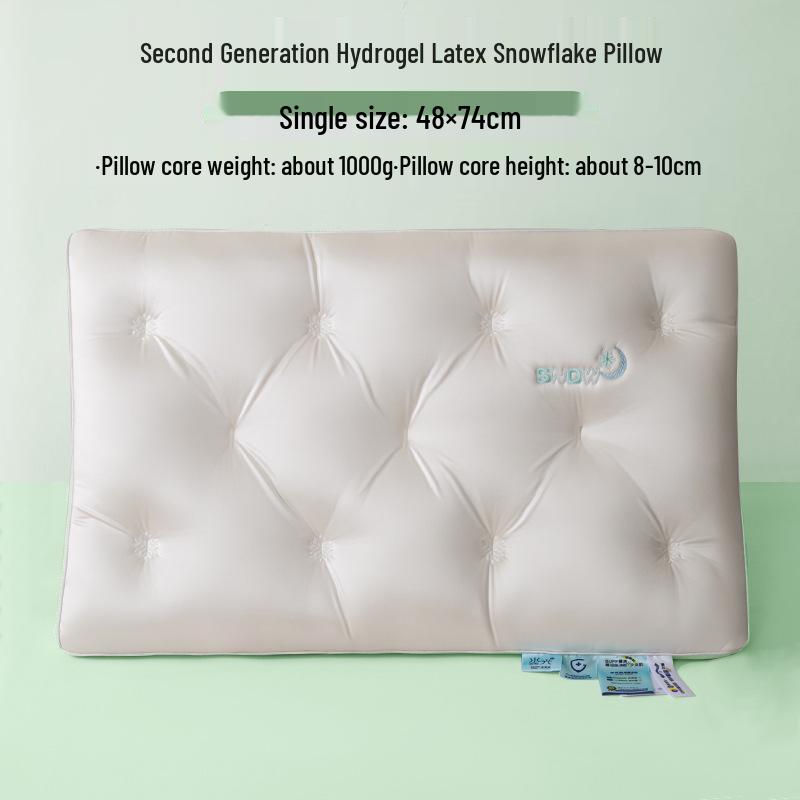 Set of 2 Anti-Traction Latex Neck Support Pillows for Adult Sleep, Universal for Dormitory Use