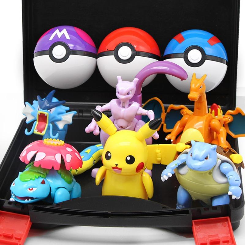 SC Johnson Pikachu Koga Ninja Frog Pokémon Shapeshifting Doll Elf Ball Geng Gui Children's Toy Fire-breathing Dragon
