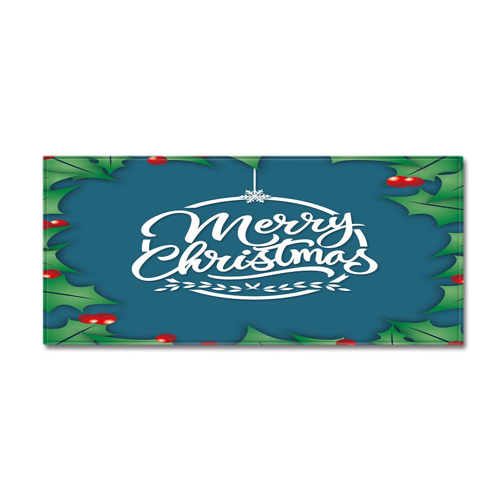 Christmas Household Bathroom Absorbent Non-Slip Mat Living Room Kitchen Sand Carpet Doormat Long Floor Mat