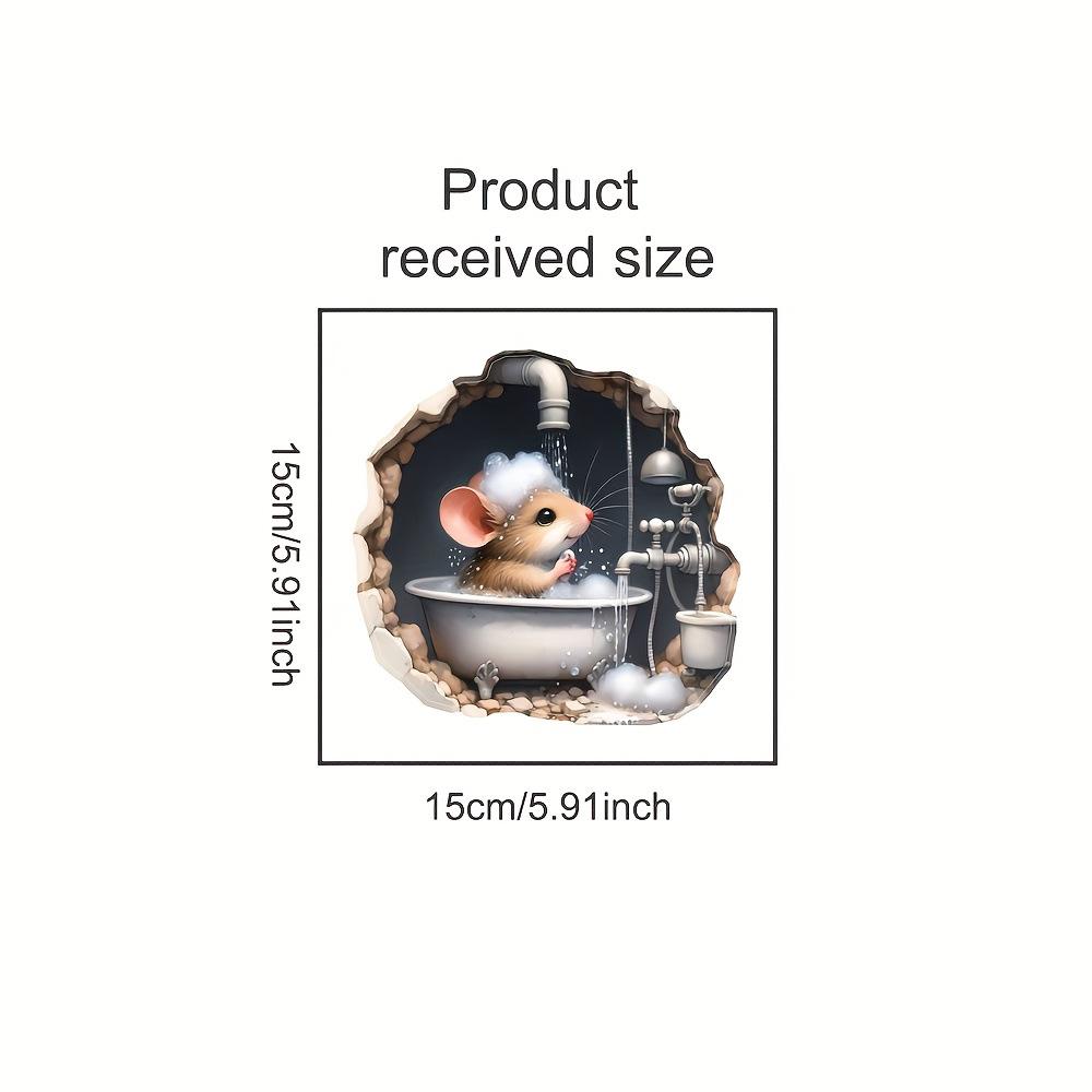 Christmas Cartoon Cute Little Mouse Hole Sticker DIY Living Room Entrance Wall Beautification Decorative Wall Sticker