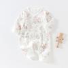 Antibacterial Cotton Baby Jumpsuit with Belly Protection for Spring and Autumn