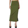 Women's Skirt Solid Color Hip Skirt Slit Long Skirt