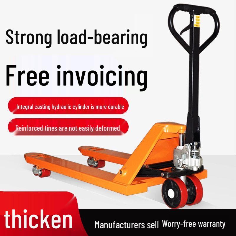 Hydraulic Hand Pallet Jack: 2-5 Ton Capacity Forklift Truck for Warehouse Loading/Unloading.