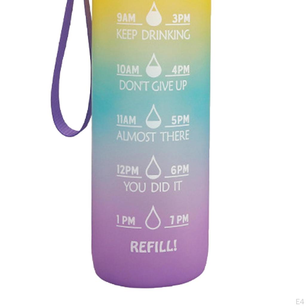 0.26 Gallon Drinking Water Bottle with Motivational Time Marker for Hiking, Cycling, Biking,