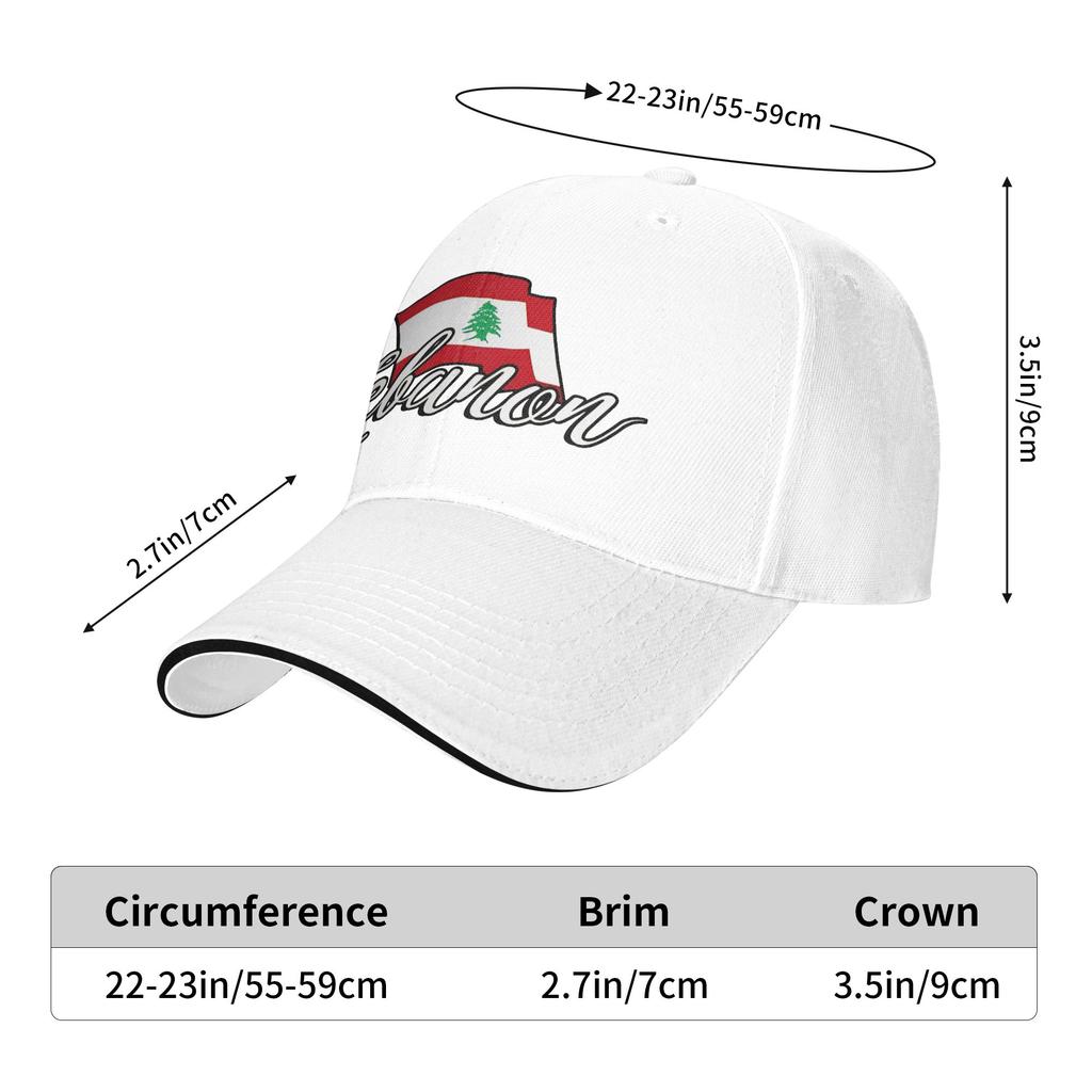 Lebanon Flag Map Casual Baseball Cap Spring Trucker Hat Adjustable Hunting Camping Hip Hop Hats Unisex Adult Fashion Baseball Caps
