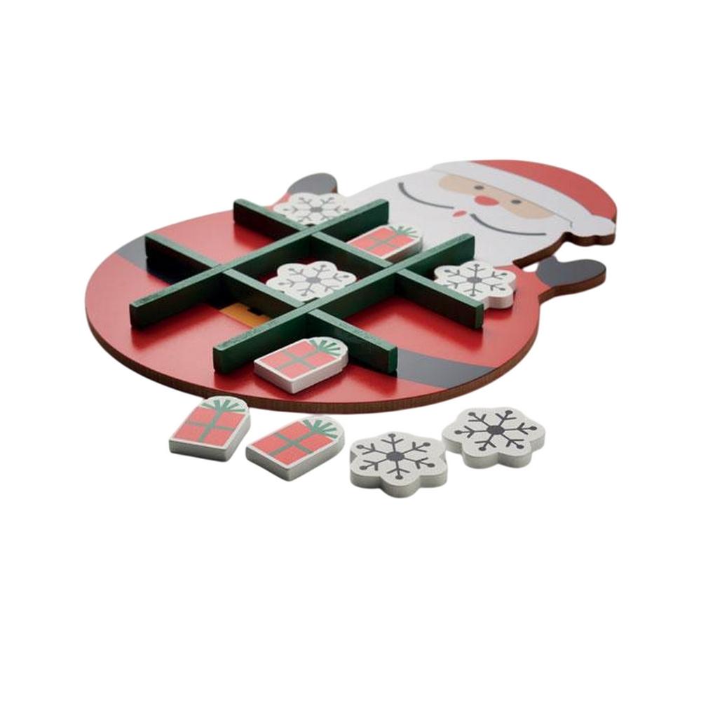 MidOcean Hohotoe Wood Tic-Tac-Toe Christmas Board Game