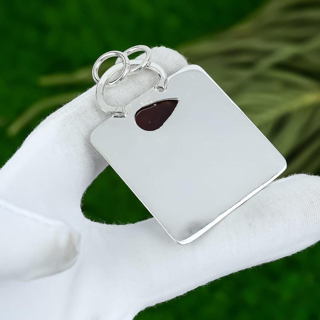 Friendship Day Sale 925 Sterling Silver Natural Red Onyx Wedding Pendant Jewelry