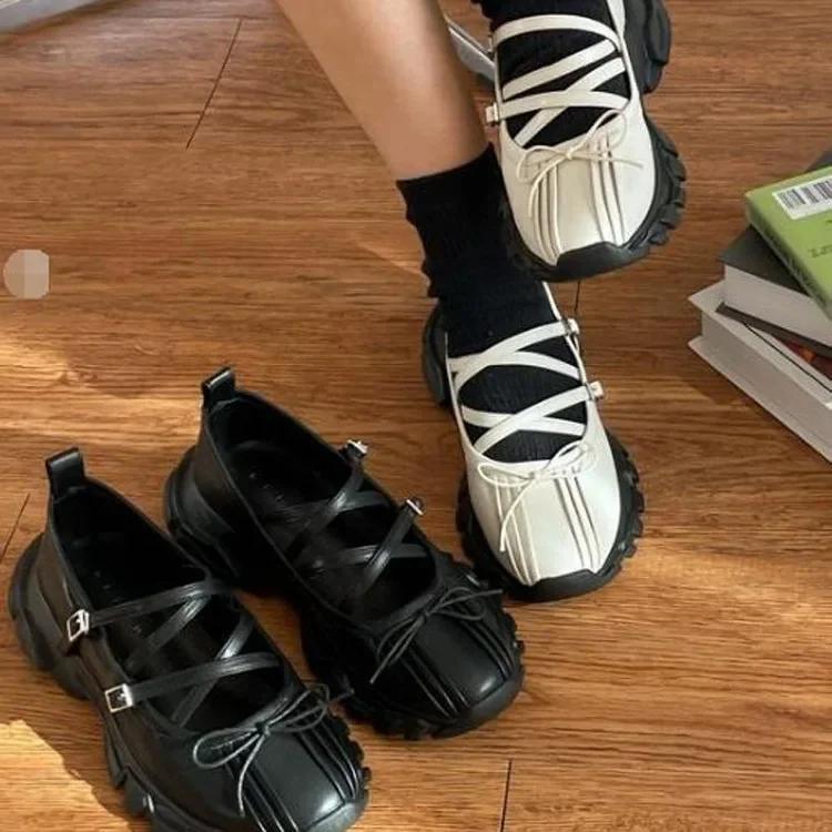 2024 New Black All-match French Chunky Heels Mary Jane Women's Retro Platform Women's Single Shoes