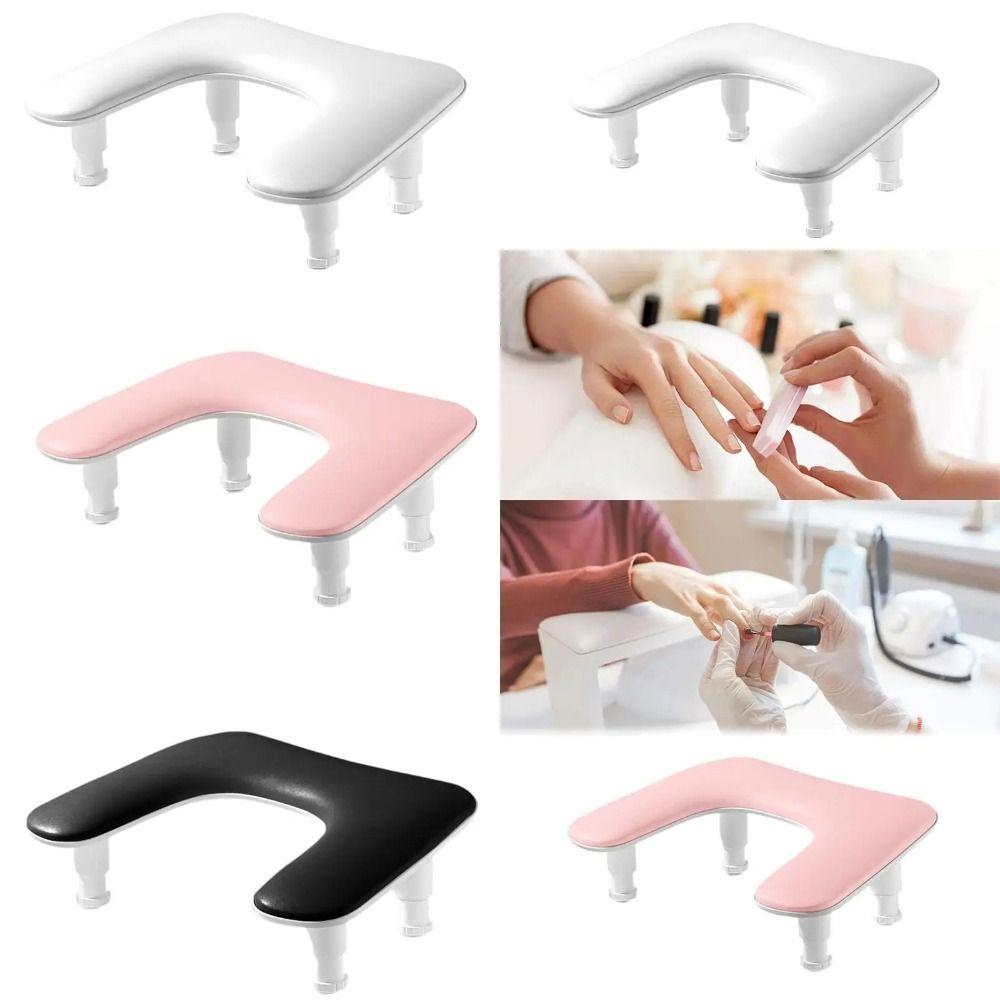 Rotating Lifting Manicure Hand Pillow U-shaped Arm Rest Stand Soft Nail Pillow  Nail Salon