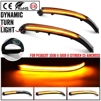 Fit For Peugeot 3008 5008 2016- Side Mirror Indicator Lamp For Citroen C5 2 Pieces Dynamic Blinker LED Turn Signal Lights