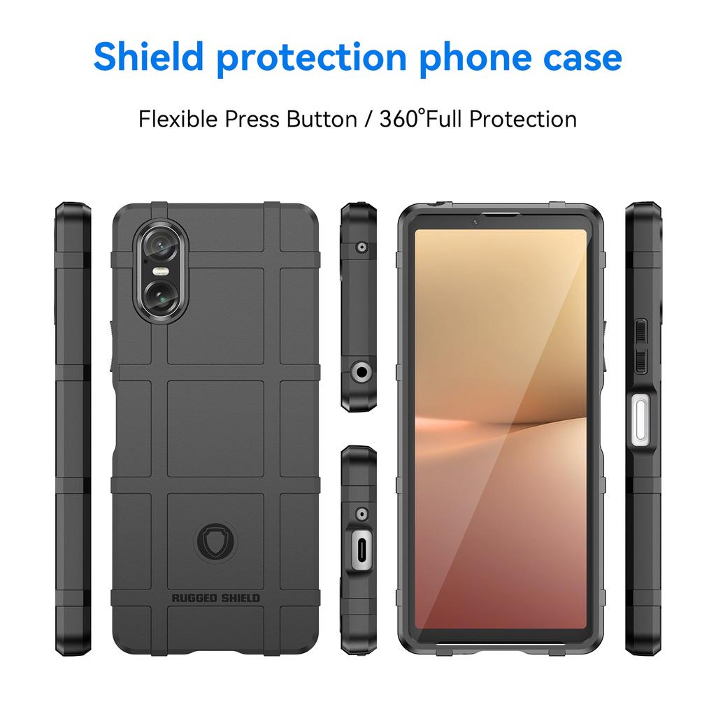 Rugged Shield Soft Shockproof TPU Armor Case On for Sony Xperia 10 VI 10VI 2024 Couqe Funda
