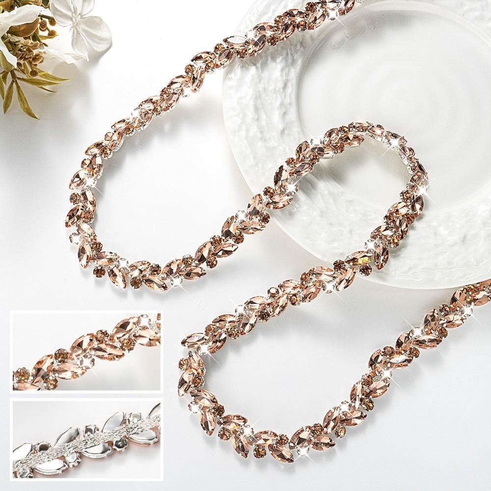 1Yard/90cm Rhinestone Border DIY Multi-color Crystal Diamond Ribbon Versatile Self-adhesive Rhinestone Chain