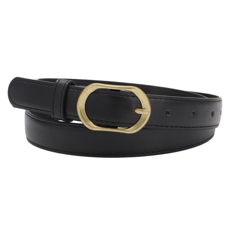 Womens Spring Simple Belt With Alloy Buckle For Everyday Jeans And Skirts