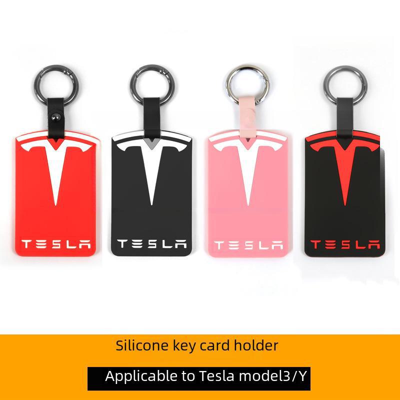 Silicone Key Card Cover for Tesla Model 3/Y - Wear-Resistant & Waterproof