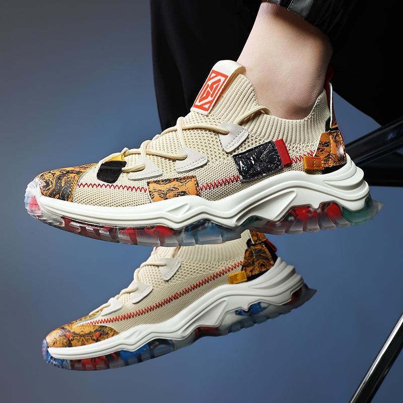 Neue Herbst- und Winterschuhe aus Netzstoff, große Größe, lässig, Putian, Laufen, Herbst, Papa, Netzstoff, Sport, trendige Schuhe