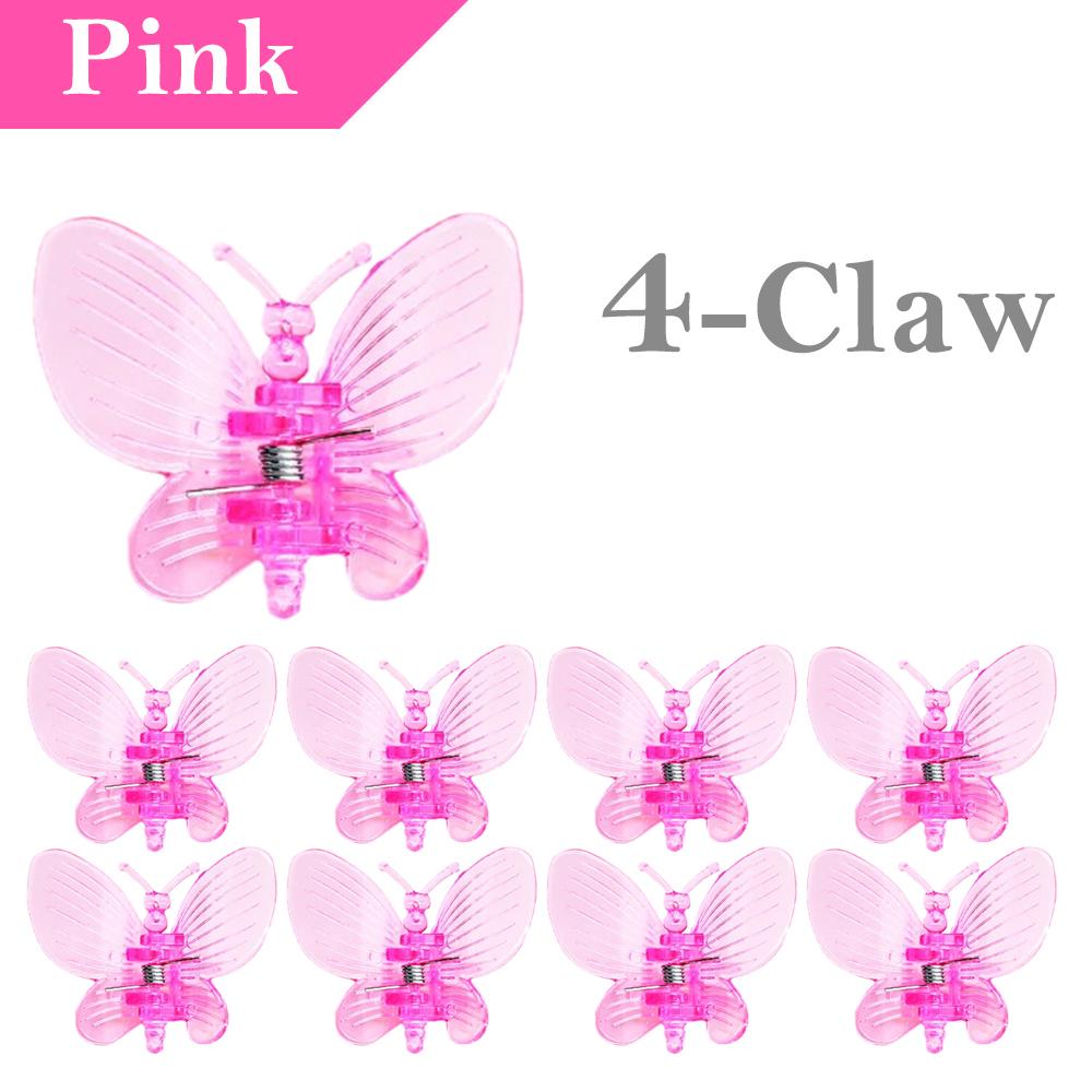 30/50/100pcs New Butterfly Plastic Plant Clips 4-Claw Orchid Flowers Support Clamp Clasp Tied Bundle Branch Climbing Vine Stem