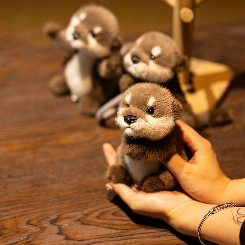 Cute Design Otter Backpack Pendant Soft Material Otter Plush Toy  Kid Birthday Gift