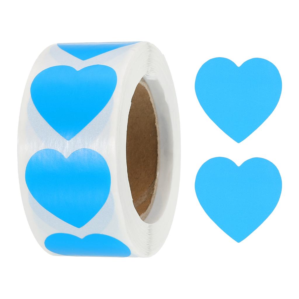 500/1000Pcs Heart Shaped Sticker 1Inch Self-Adhesive Love Label Heart Decorations Stickers for Envelope Valentine Day Wedding