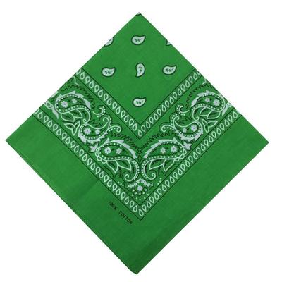 Kakatrend Bandana Green Paisley 100% Cotton Adult Bandana Stylish Green Handkerchief Cotton Bandana Unisex Durag Large 55cm X 55cm