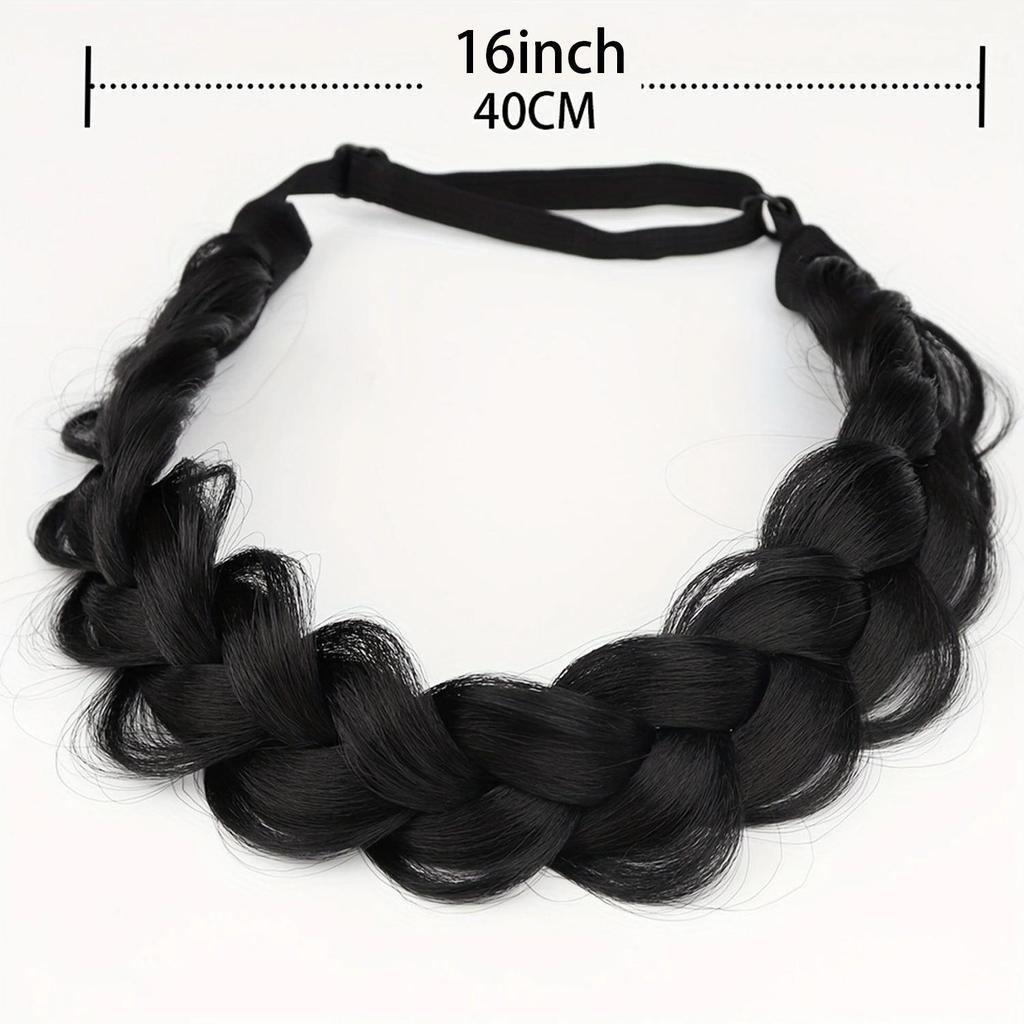 Braided Headbands for Women Synthetic Hair Plaited Braids Elastic Stretch Hairpiece Hair Band Beauty Accessory