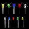New 200Pcs  5mm LED Light White Yellow Red Blue Green Assortment Diodes Kit