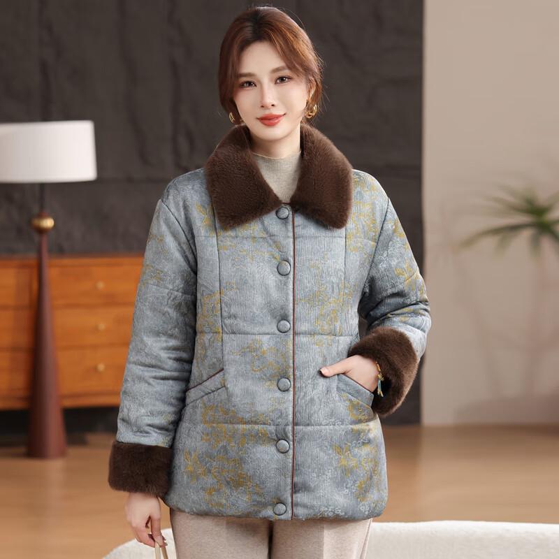Mid-Aged Women's Chinese Style Winter Padded Jacket