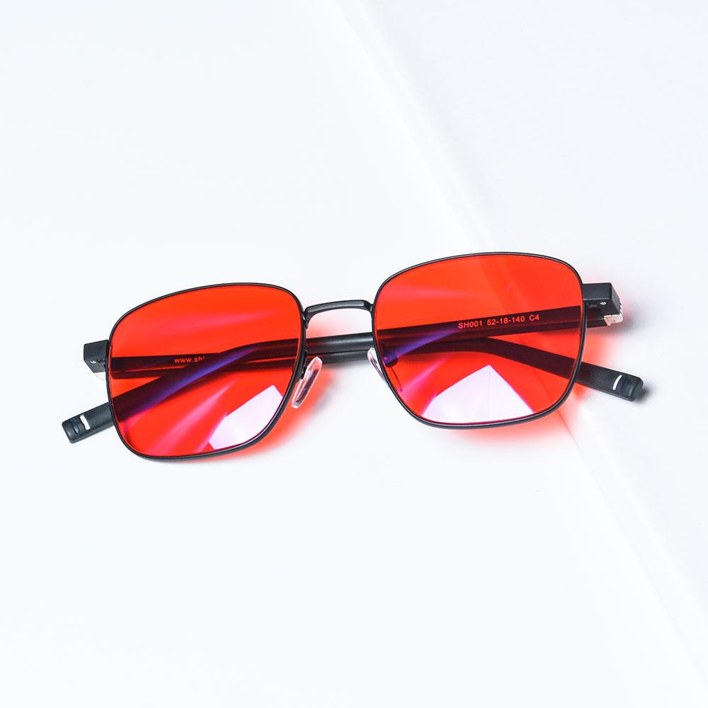 Shinu Glasses Men Women Red Glasses Orange Lenses For Eyes Anti Light Blue Woman Glasses Help Sleep Better Red Lens Eyewear