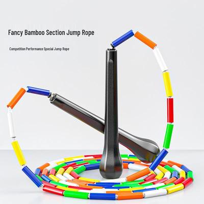 Fancy Glossy Bamboo Jump Rope – Durable, Adjustable for Students and Adults In Competitions and Physical Exams