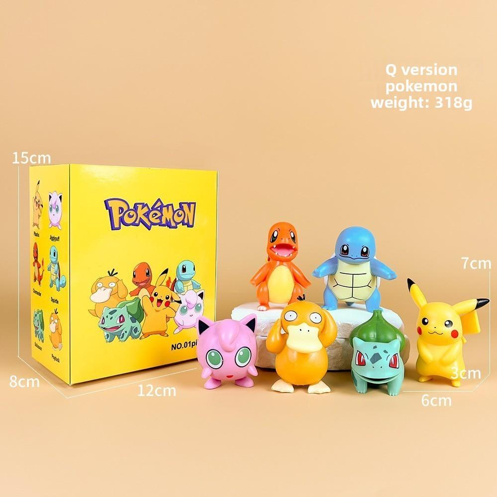 Pokmon Miniature Pvc Figurines Set Featuring Pikachu Charm For Home Decor And Collectors