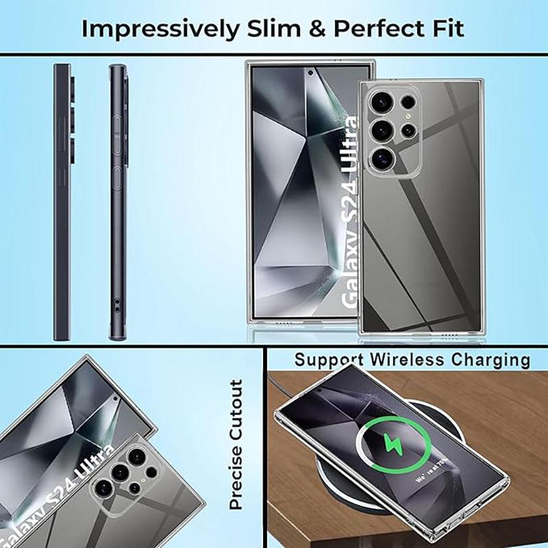 Transparent Silicone Soft Case for Samsung Galaxy S25 S24 S23 S22 S21 Ultra Plus FE Luxury Ultra Thin Clear TPU Cover