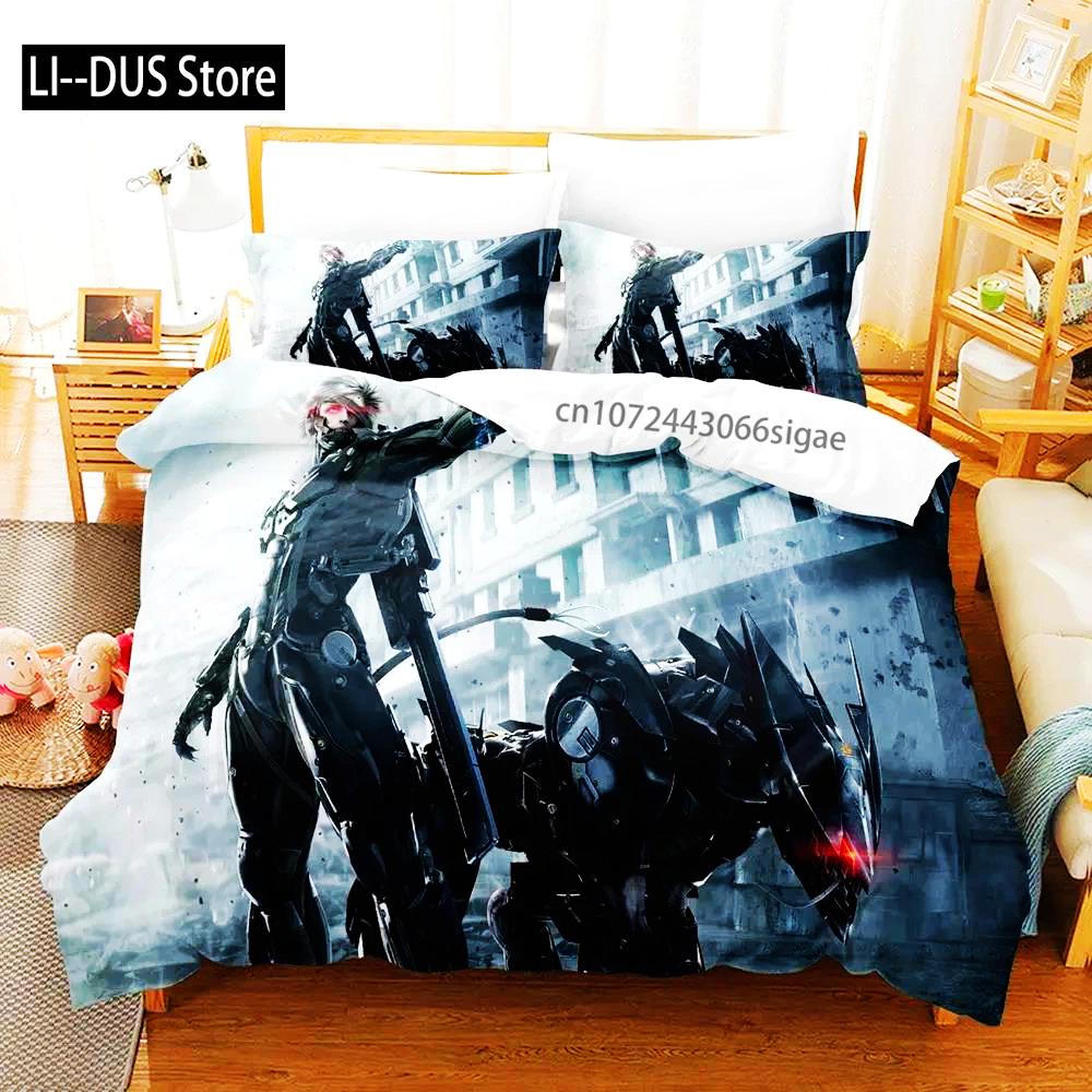 Metal Duvet Cover Set For Adults And Boys Bedroom 2025 Duvet Cover Bed Set Quilt Cover Pillowcase Single Double Queen King Size