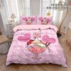 New Cartoon Cute Star Kirby Duvet Cover Merry Christmas Bedding Set Queen King Full Size for Holiday Bedroom Teens Women Gift