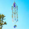 1pcs Electroplated Colored Crystal Glass Wind Chimes Outdoor Refracted Light  Shadow Crystal Pendant Metal Crystal Wind Chimes