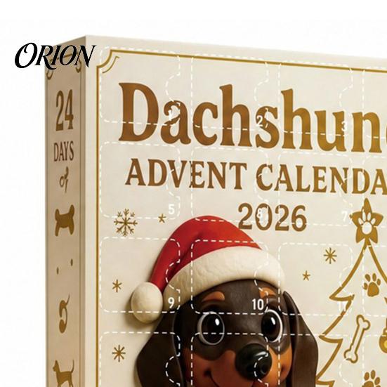 Unique Christmas Collectibles 2026 Dachshund Advent Calendar, 24 Days Dog Collectible Set, Pcs Countdown Surprise 2D Acrylic Holiday Figures Calendar