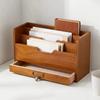 Rustic File Sorting Box Wooden Grocery Organizer Multi-functional Mail Organizer  Office Use