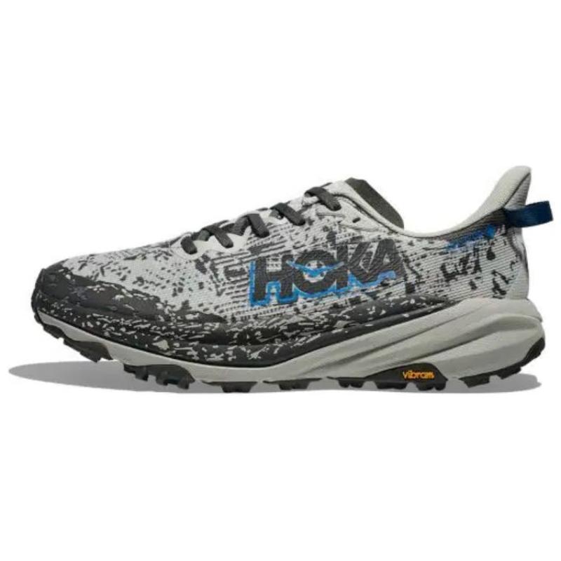 HOKA ONE ONE SPEEDGOAT 6 Cushioned Slip-Resistant Rebound Low-Top Running Shoes Men's Gray Sneakers 1155150-sstt