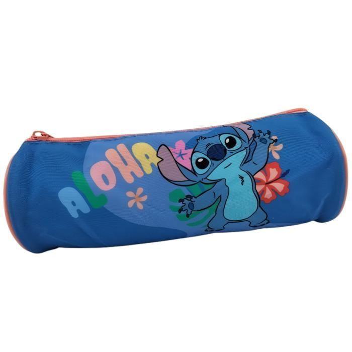 Trousse Scolaire - Disney - Stitch - Rose - 20 X 5,5 X 5,5 Cm - Licence Officielle