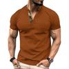 Summer Men's Short Sleeve Tops Waffle Lapel Camouflage Polo Shirt Plus Size Polo Shirt Men's Casual T-Shirt Tops