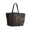 PRADA Logo embroidery Tote Bag Nylon khaki Women BR0977 Used