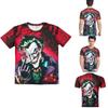 Stylish Red Joker T-shirt Unisex Fit With Full 3d Printing