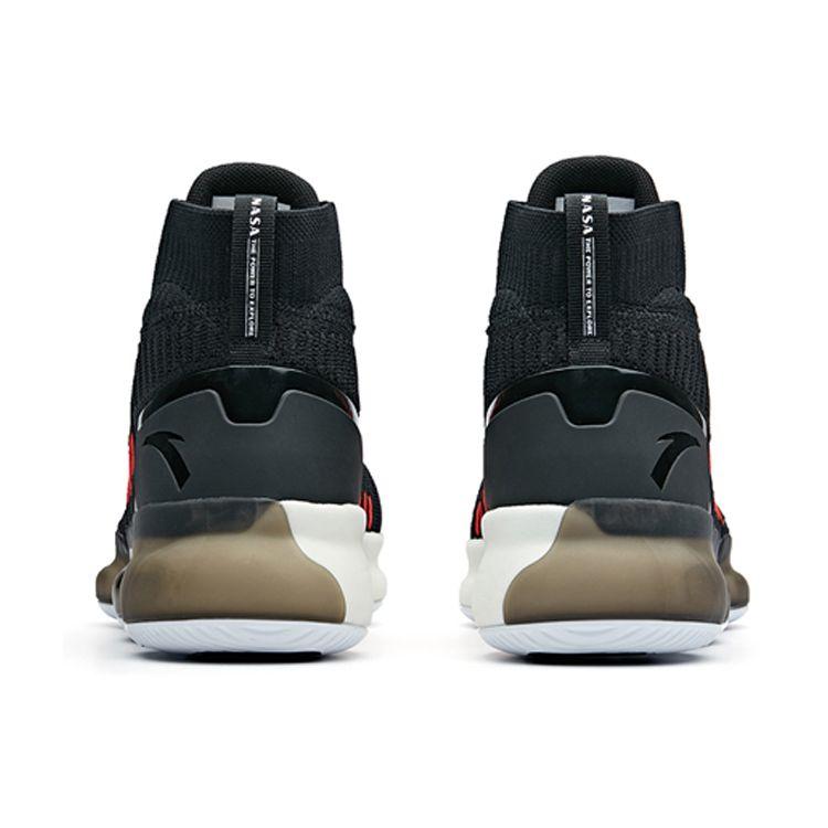 Anta NASA Basketball Culture High-Top Shoes Men Sneakers Black Red 91831190-4