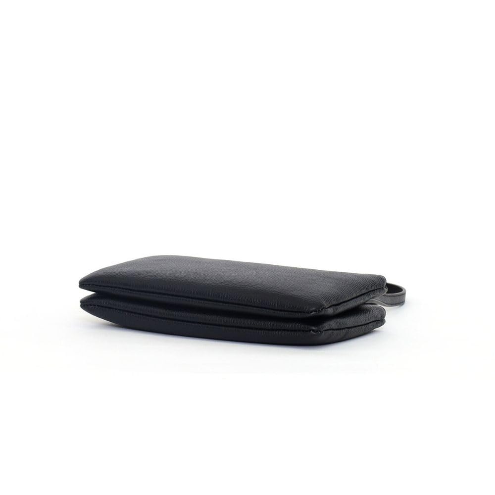 Cuco Shrink Leather Double Shoulder Bag 2513111304 Black (019)