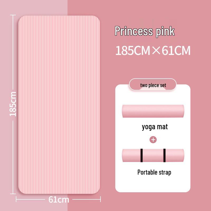 Anti-Slip Thickened Yoga Mat for Beginners - Extra Wide and Long, Suitable for Home Fitness and Dance