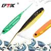 FTK 15 Stück/1 Packung Soft Shad Oar Tail Silikonköder 10 cm Meeresangelköder zum Schwimmen, Swinger, künstliches Angelgerät