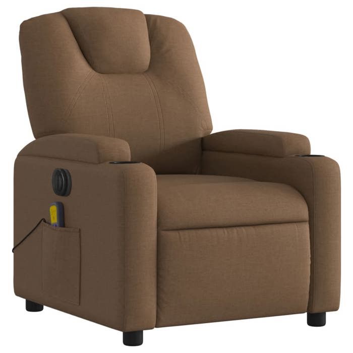 VidaXL Fauteuil Inclinable de Massage Électrique, Chaise de Relaxation avec Dossier et Repose-pied Réglables, Siège de 3204360
