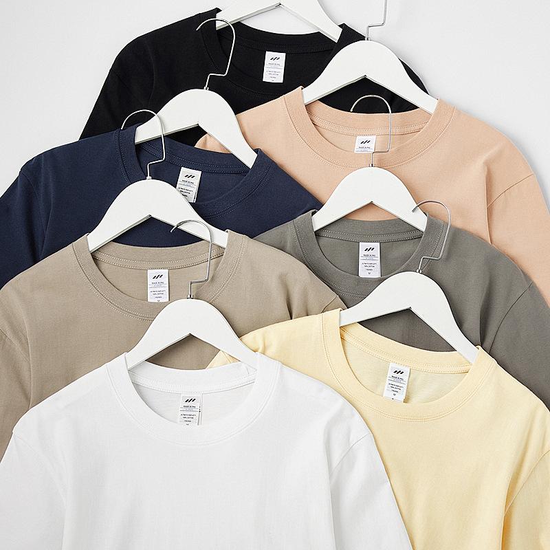 T-shirts Women Short Sleeve Solid Multicolor O-neck Basics Simple Casual Leisure Loose Soft Breathable Classic Unisex Cotton