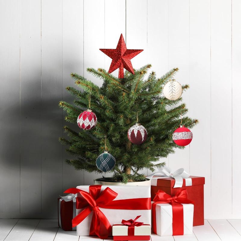 12pcs Christmas Balls Ornaments for Tree Home Car Decor Xmas New Year Navidad Festive Hanging Pendant Ball Accessories Set Of