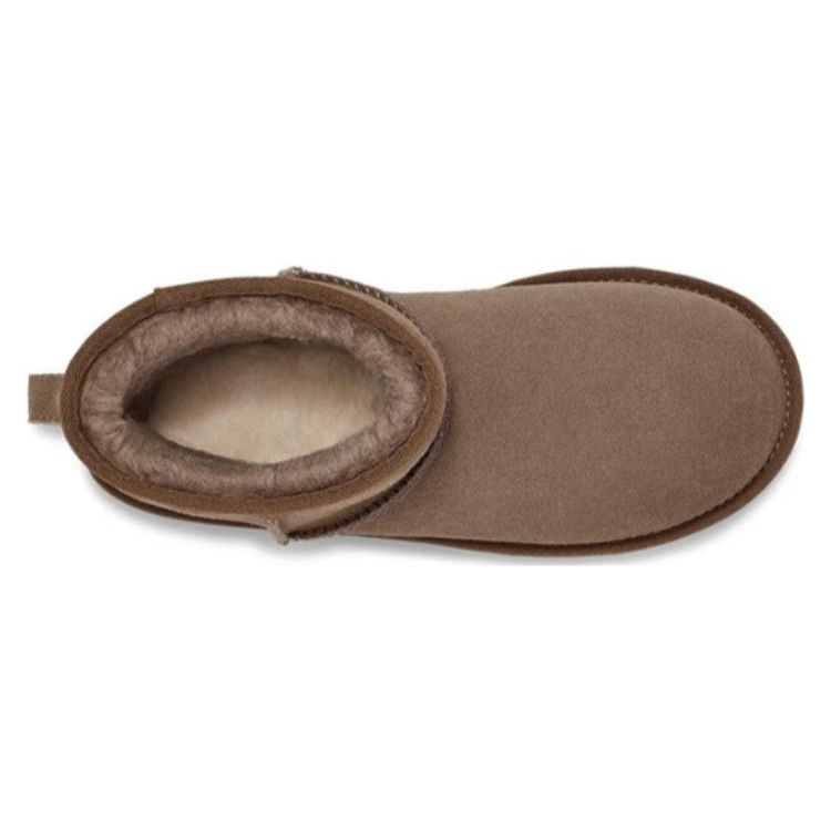 UGG Classic Mini Waterproof Flat Suede Snow Boots Women Boots Walnut 1115030-HCK