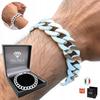 FULL Silver Men' Bracelet 925 SILVER PANCER Bracelet Thick 13mm